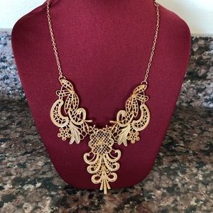 Charlotte Russe Gold Statement Necklace